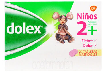 DOLEX PEDIATRICO 20 TABLETAS MASTICABLE