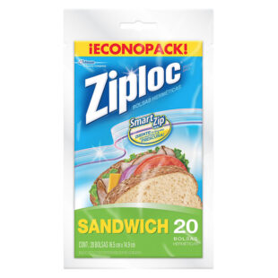BOLSAS ZIPLOC SANDWICH 20 UDS E.PACK