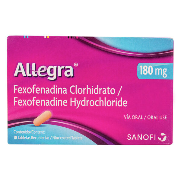 ALLEGRA 180 MG 10 TABLETAS (3%+)(A)(PAE)