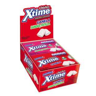 CHICLES XTIME CANELA SANDIA 10 UDS