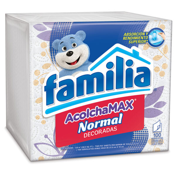 SERVILLETAS FAMILIA ACOLCHA.DECOR.100UDS