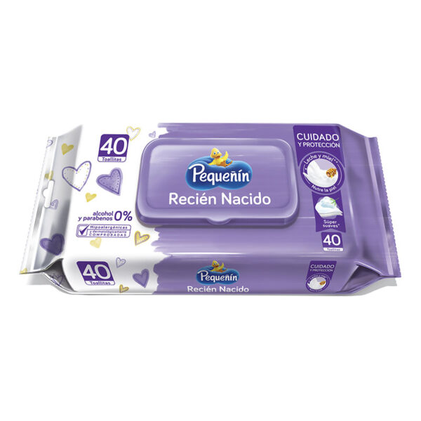 TOA.HUMEDAS PEQUENIN RECIEN NACIDO 40UND