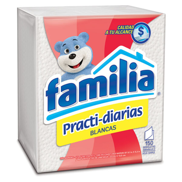 SERVILLETAS FAMILIA PRACTIDIARIA 150 UDS