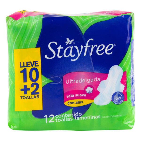 TOA.STAYFREE ESP.ULTRADEL.PACK 12 UDS