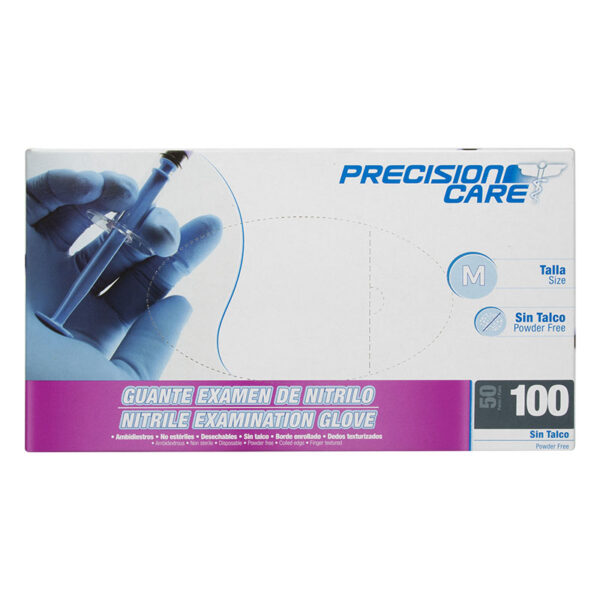 GUANTE DE NITRI.PRESICION AZUL M 100UNDS