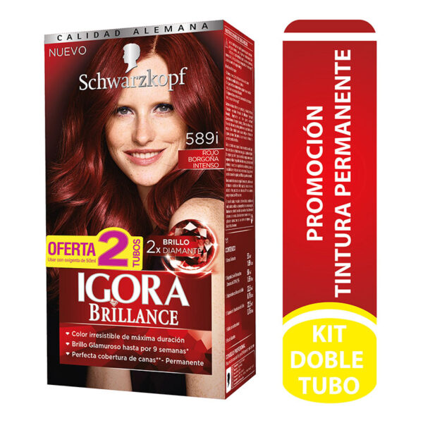 IGORA BRILLANCE D.T 589I ROJO BORG INTE.