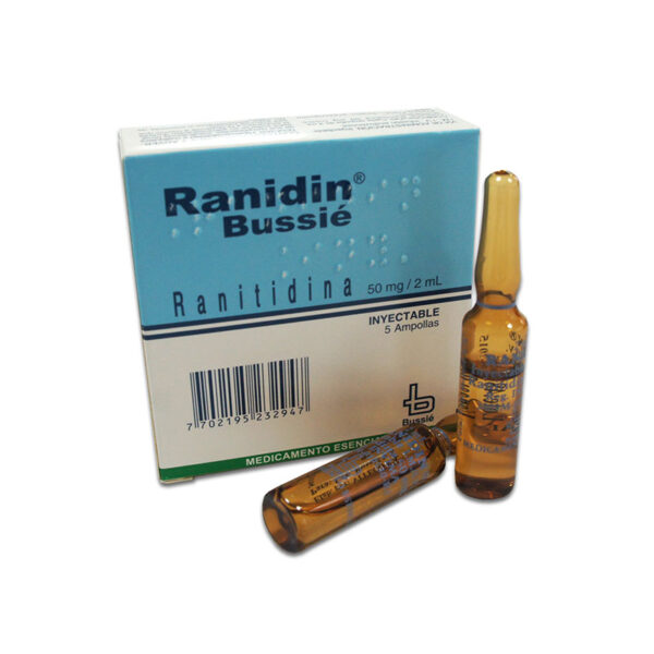 RANIDIN 50 MG 5 AMPOLLAS