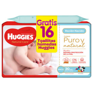 PAN.HUGGIES NAT.CARE PREMATURO 30 UDS