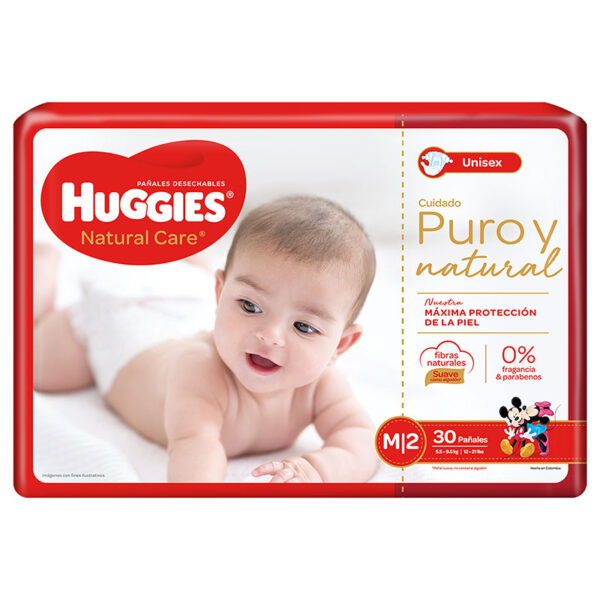 PANAL HUGGIES NATU.CARE M ETAPA 2 30 UDS