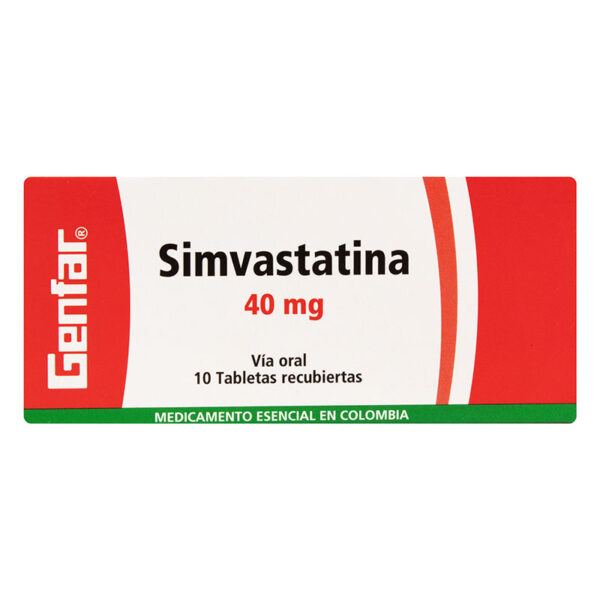 SIMVASTATINA 40 MG 10 TABLETAS GF