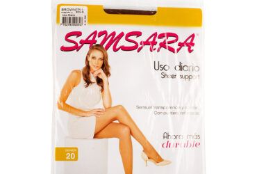 MEDIAS SAMSARA SHEER SUPPOR L BROWN