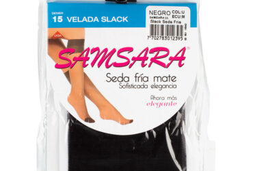 MEDIAS SAMSARA SLACK SEDA FRIA NEGRO