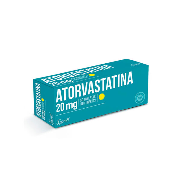 ATORVASTATINA 20 MG 50 TABLETAS LP