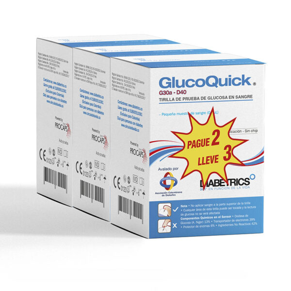 TIRAS REA.GLUCOQUICK 50 PG 2 LL3(A)(3%+)