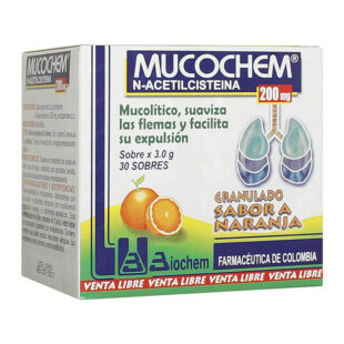 MUCOCHEM 200 MG ADULTOS 30 SOBRES