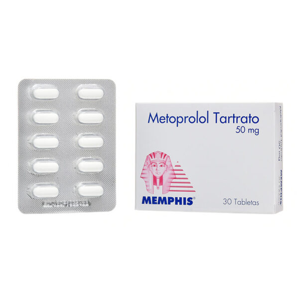 METOPROLOL TARTRATO 50MG X 30 TBS MEMPHIS