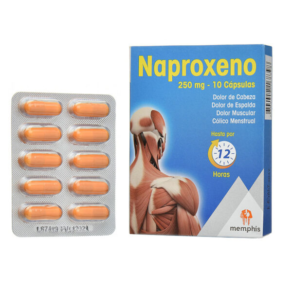 NAPROXENO 250 MG 10 CAPSULAS MP