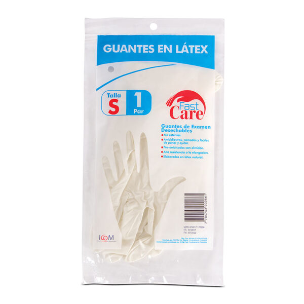 GUANTE FAST CARE LATEX T.S 12 PARES