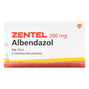 ZENTEL 200 MG 2 TABLETAS