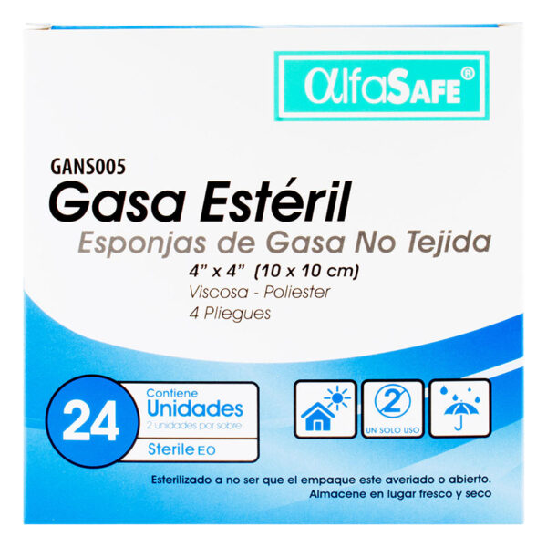 GASA ALFA EST.NO TEJIDA 4X4 10 CM 24 UND