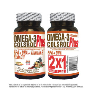 OMEGA 3 PLUS COLSROL 100 SOFTGEL.2X1 P.E