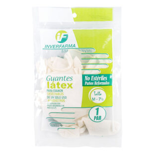GUANTE EXAMEN LATEX INVER.T 7 1/2/M 2 UD