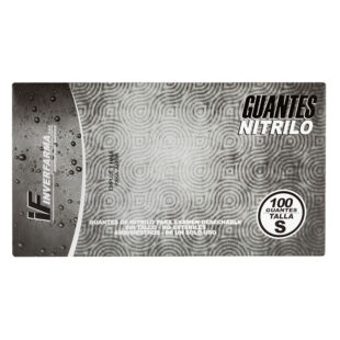 GUANTE NITRILO NEGRO T.S 100 UND INVERFA