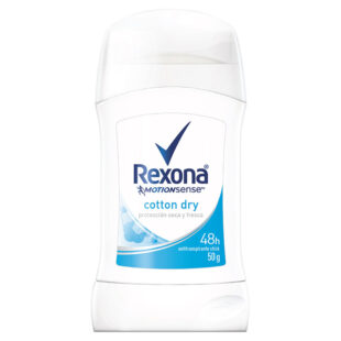 DTE.REXONA BARRA MUJER COTTON 50 GR M