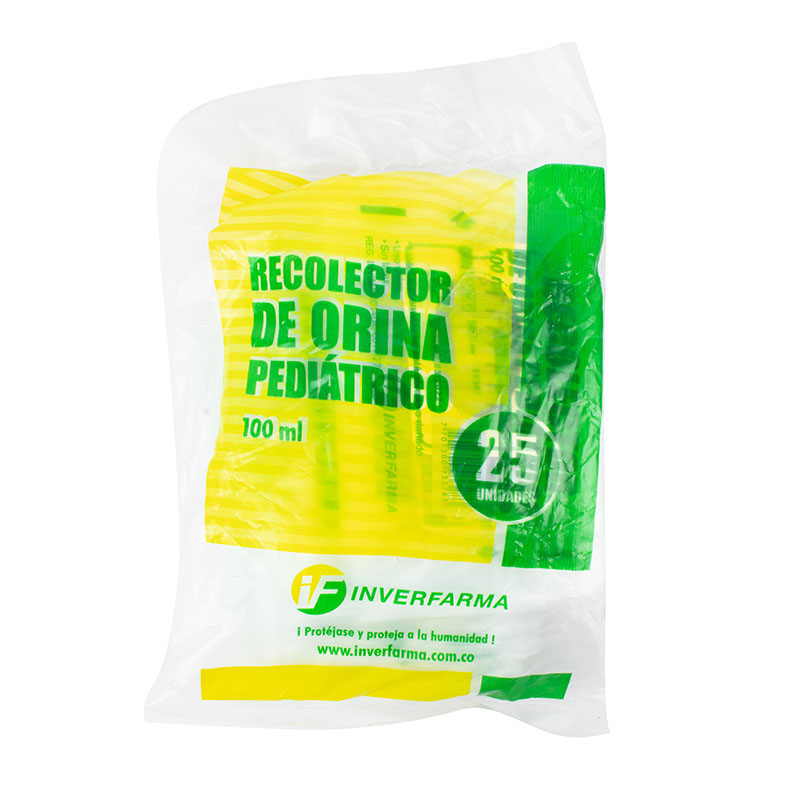 Recolector Orina Pediátrica Bolsa Invisible 25 Unidades
