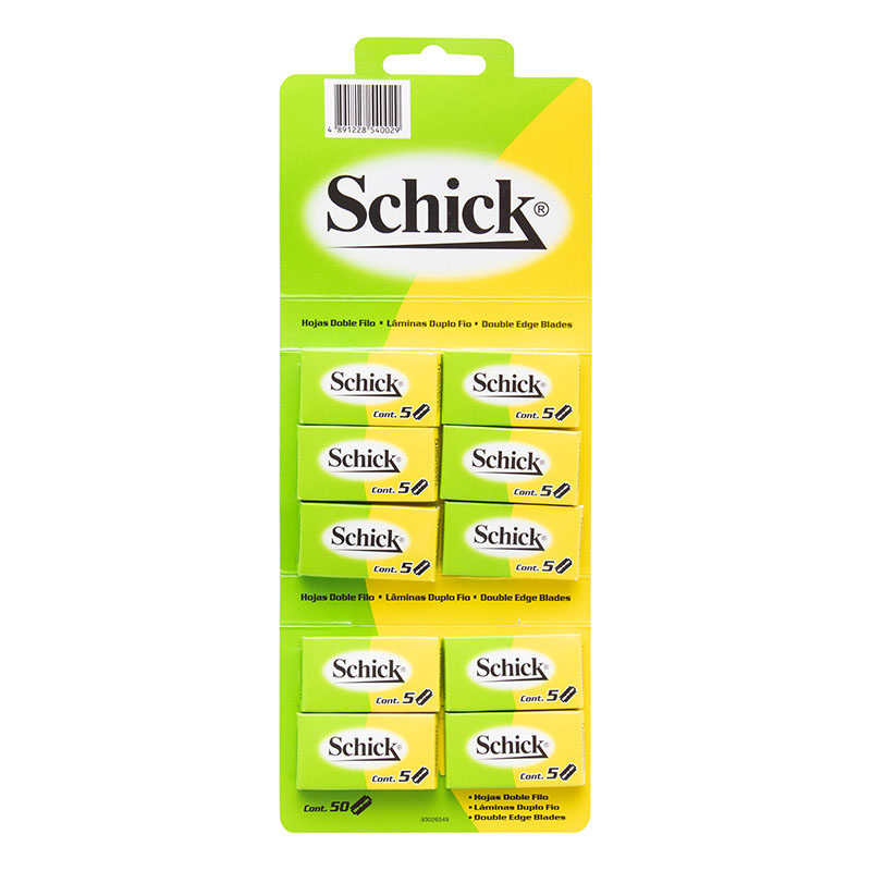 Cuchilla Schick Doble Filo 10 X 5 Unidades