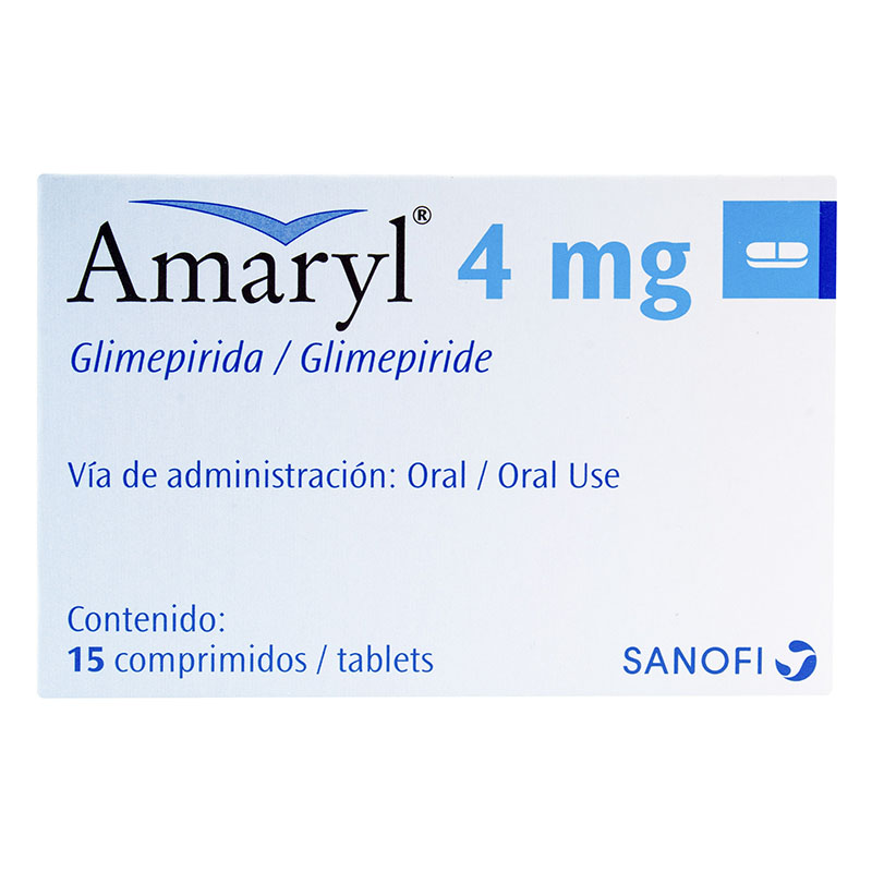 Amaryl 4 Mg 15 Comprimidos (3%+)(A)(Pae)
