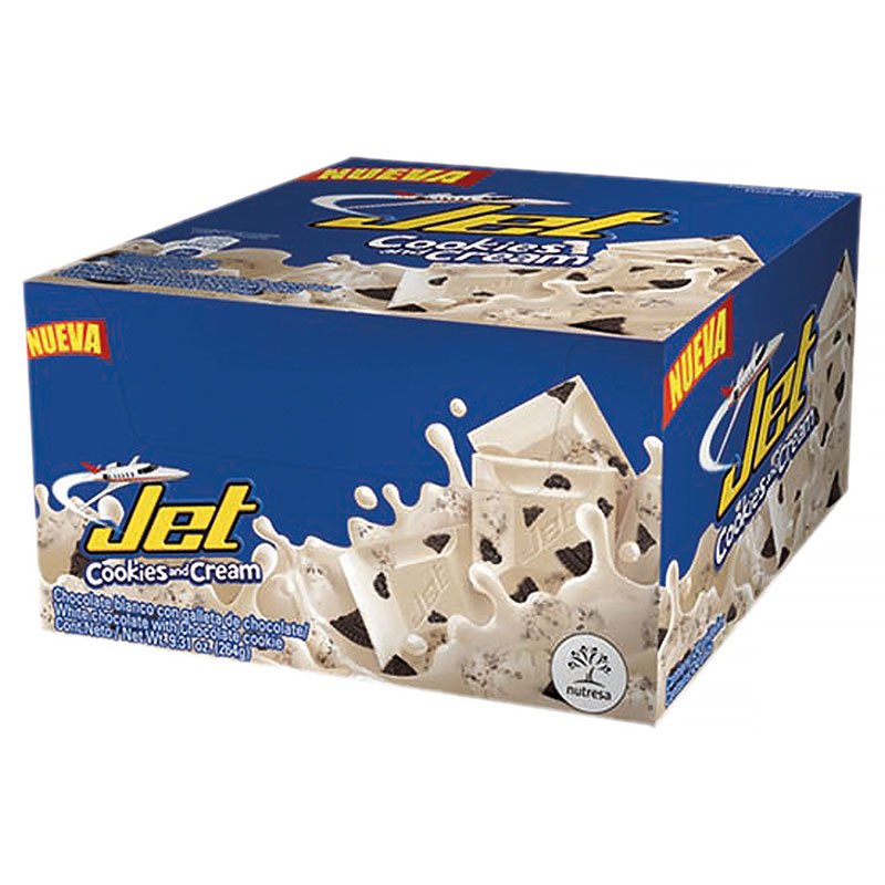 Chocolate Jet Cookies And Cream 11 Gr 24 Unidades