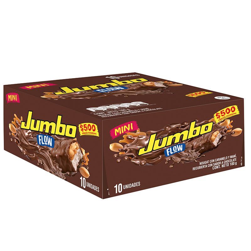 Chocolate Jumbo Flow Leche 18 Gr 10 Unidades - Imagen 2