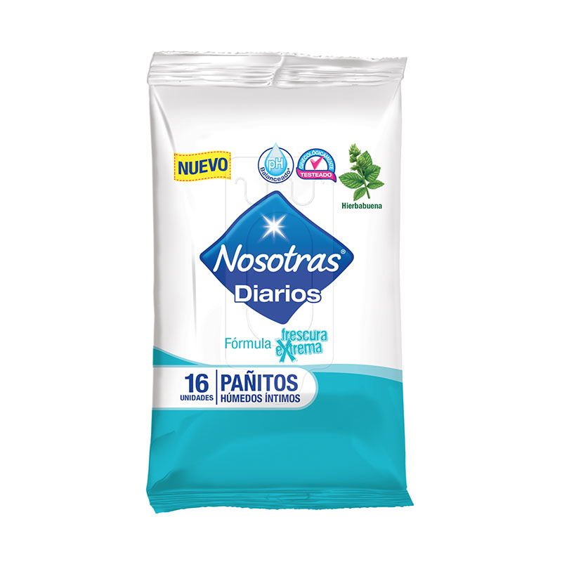 Pañitos Nosotras Frescura Extrema 16 Unidades