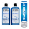 2 Shampoo Syoss Platin Control Anticaida 500 Ml Precio Especial