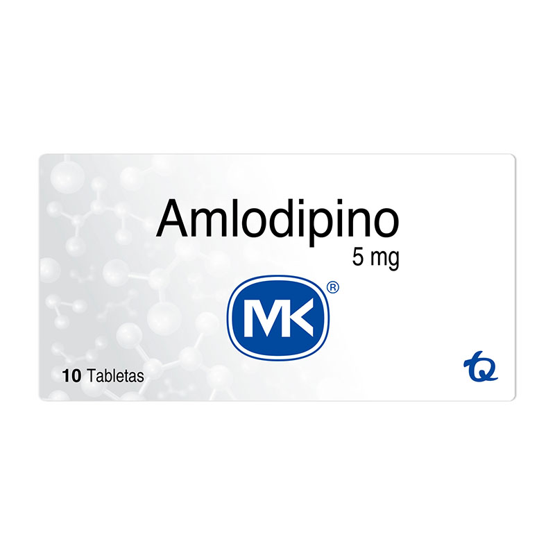 Amlodipino 5 Mg 10 Tabletas Mk