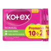 Toalla Kotex Normal Tela Promo 10 + 2 Toallas