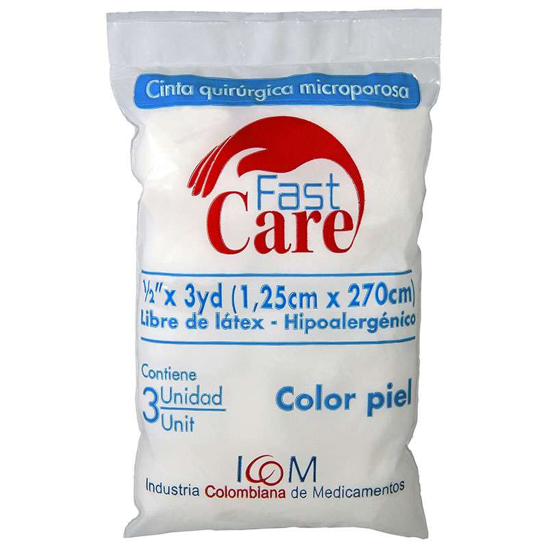 Micropore C.Piel Fast Care 1/2X3 3Uds Ic