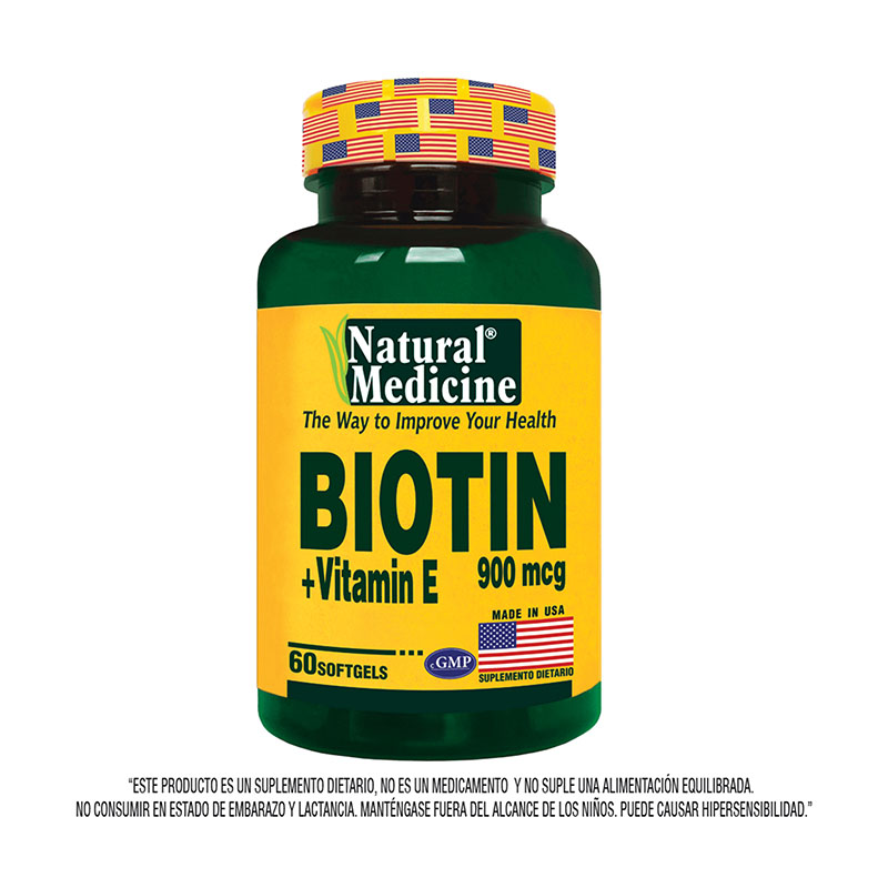 Biotin 900 Natural Medicine 60 Tabletas - Imagen 2