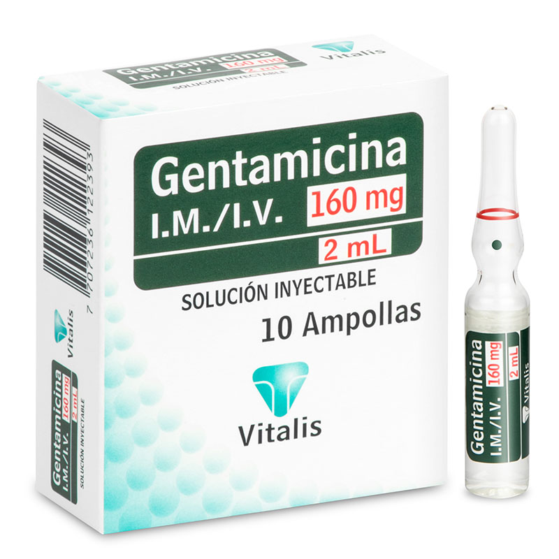 Gentamicina 160 Mg/2 Ml 10 Ampollas