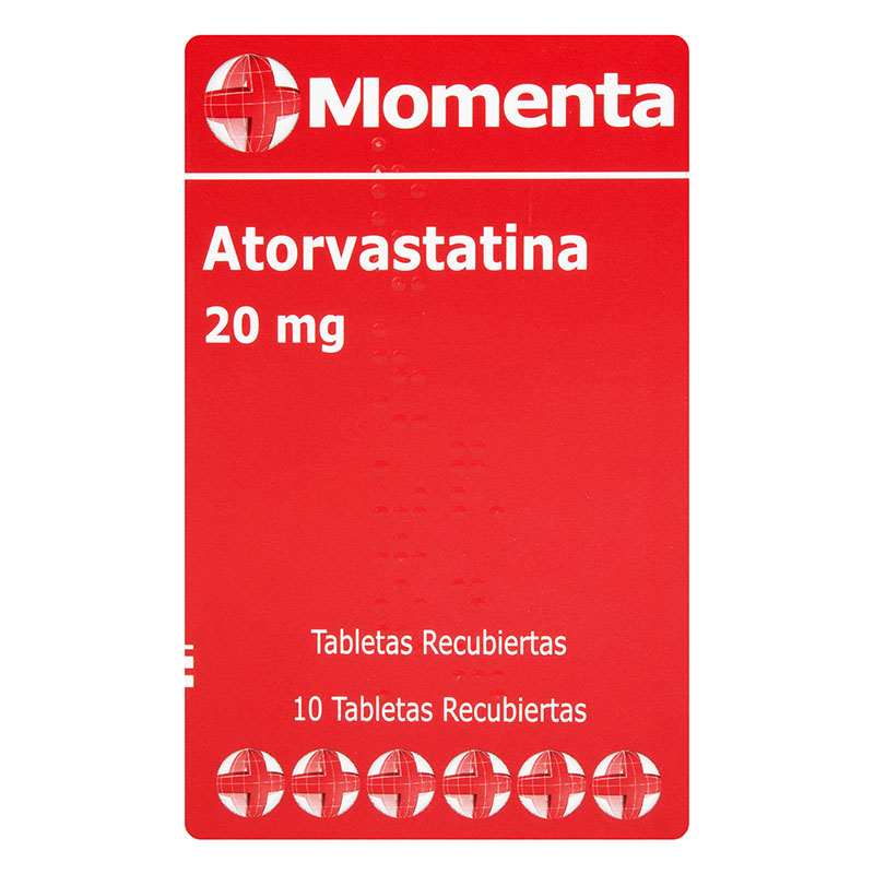 Atorvastatina 20 Mg 10 Tabletas Momenta