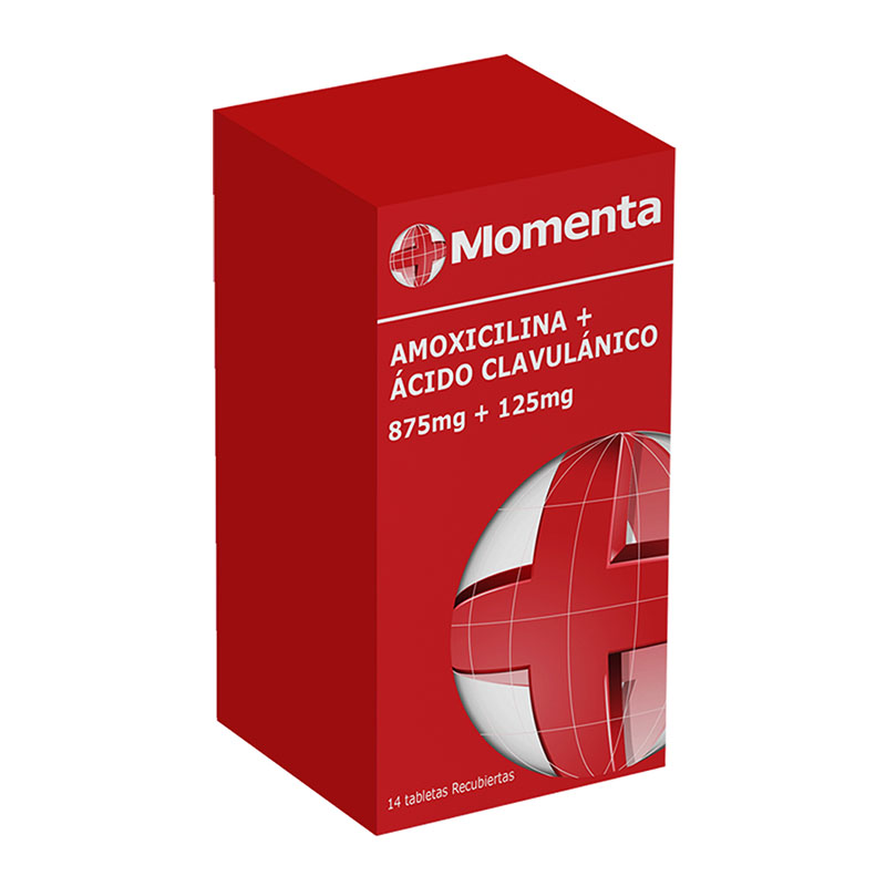 Amoxicilina 875 Mg+Ácido Clavulánico 125 Mg 14 Tabletas