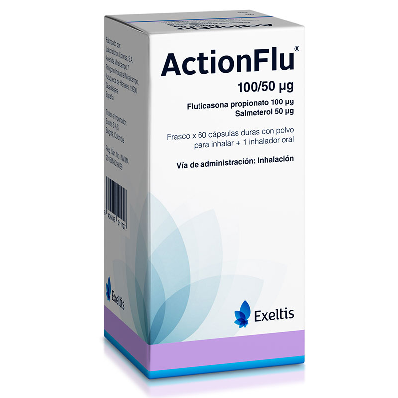 Actionflu 100/50 Mcg 60 Cápsulas - Imagen 2