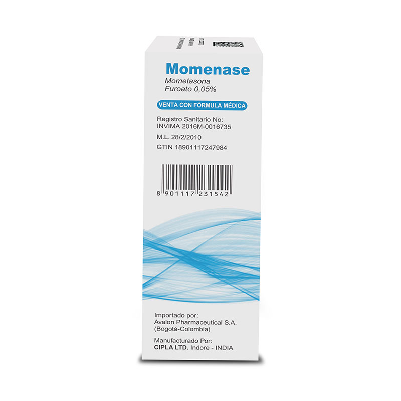 Momenase 0.05% Suspensión Nasal 140 Dosis Cipla